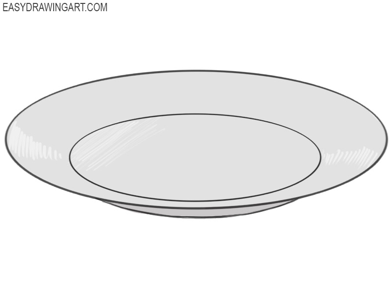 how to draw a plate