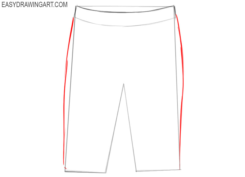 how to draw a simple shorts