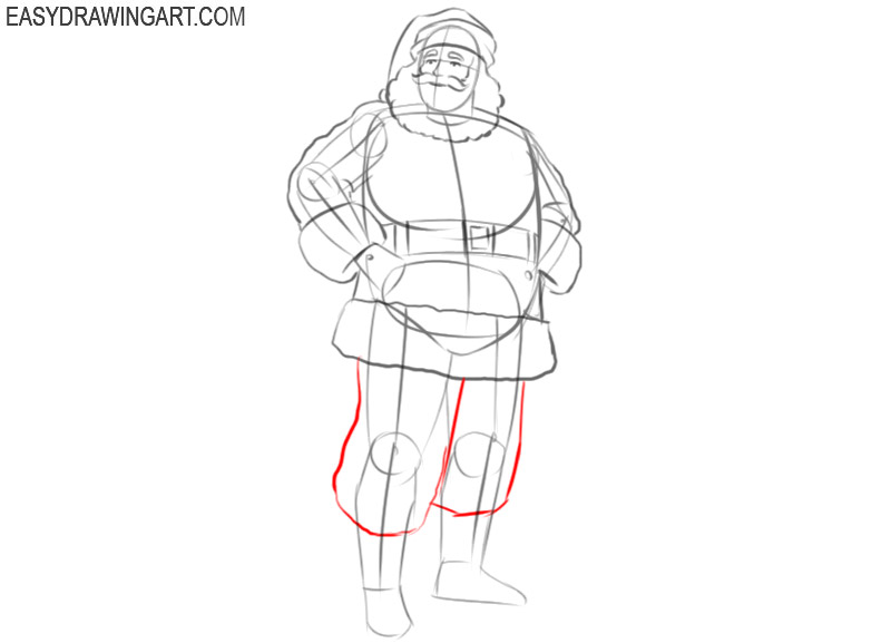 how to draw santa claus drawing