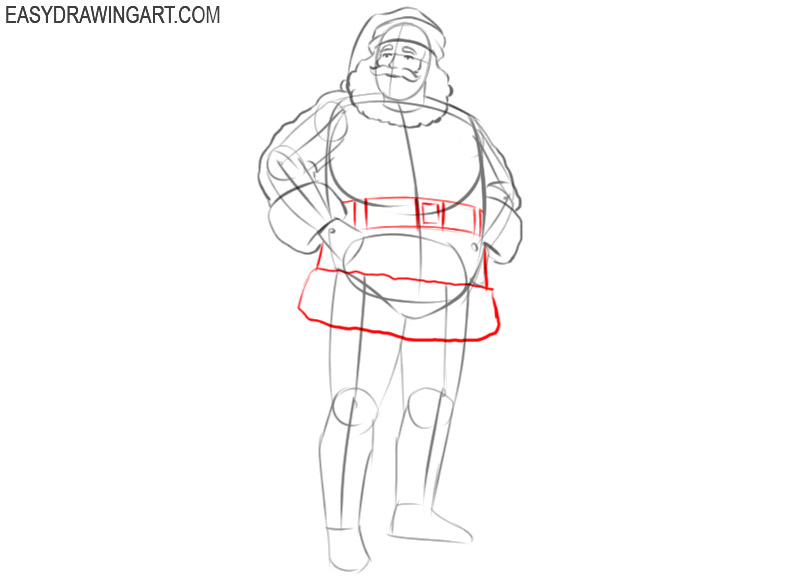 how to draw santa claus for beginners