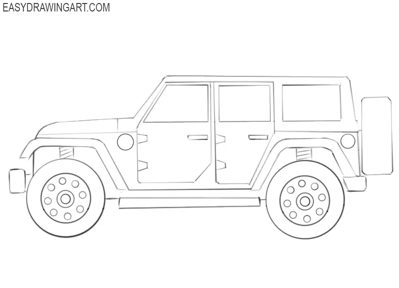 How to Draw a Jeep Easy Drawing Art