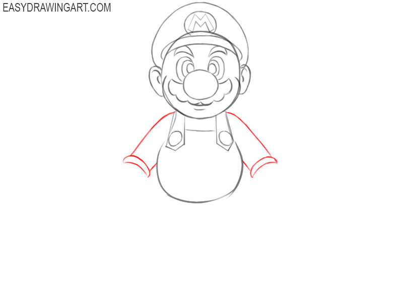 drawing mario step by step