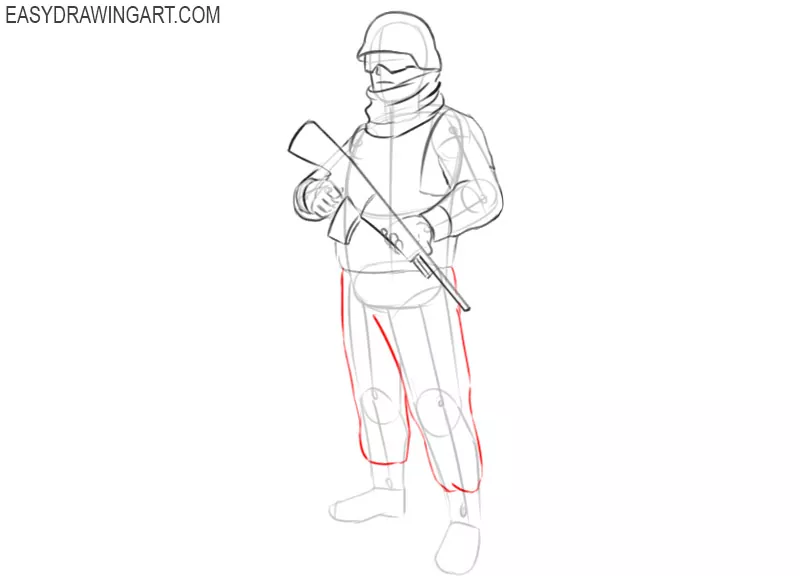 drawing soldier easy 