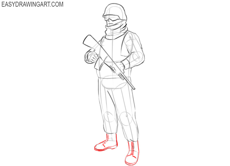 drawing soldiers step by step 
