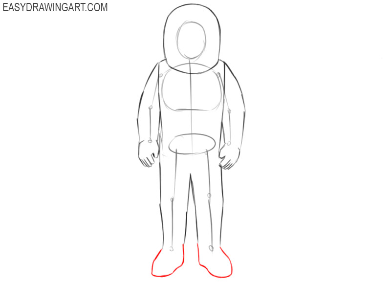 easy way to draw an astronaut
