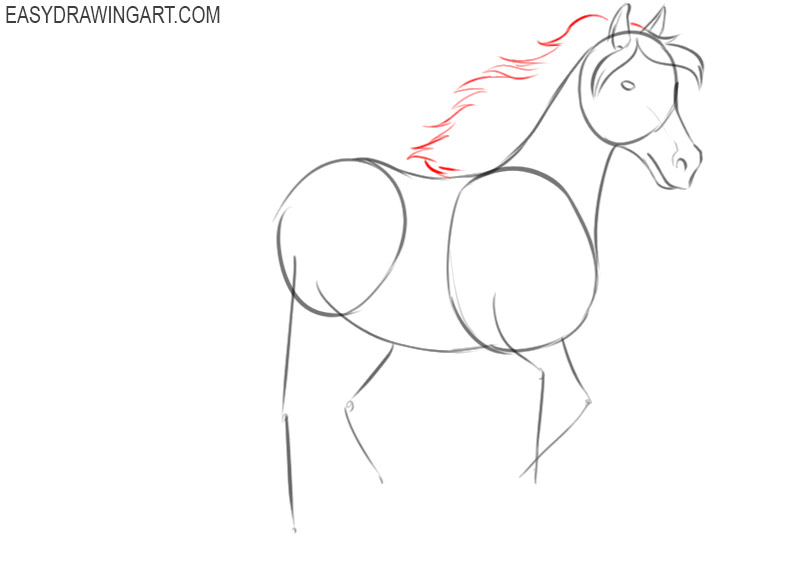 how do you draw a running horse