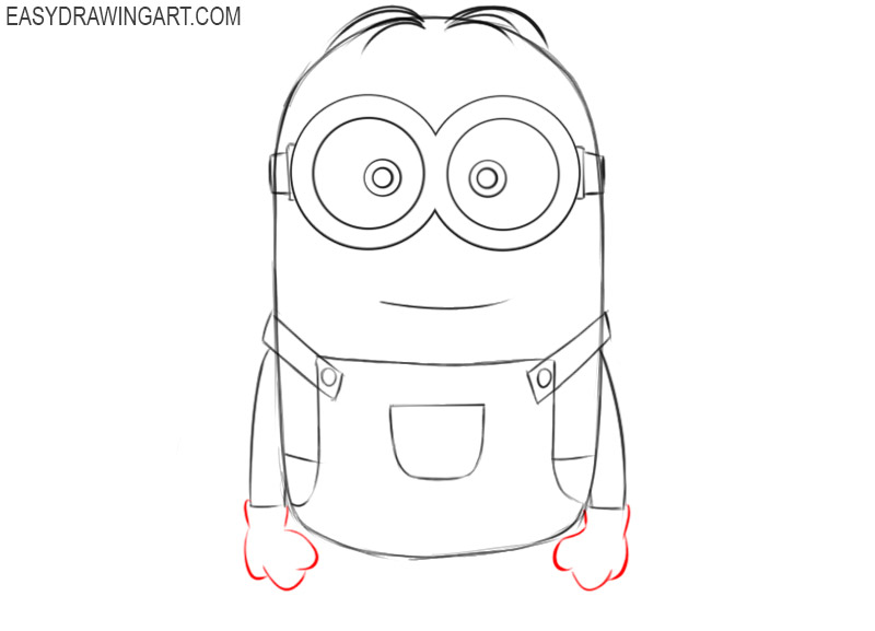 how to draw a cute minion easy