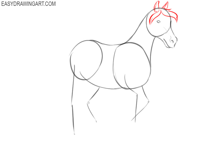 how to draw a horse running step by step easy
