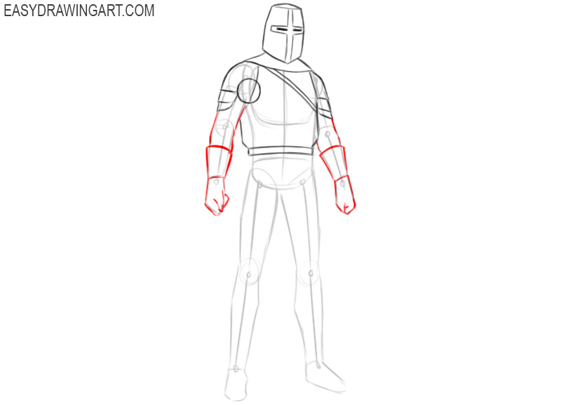 how to draw a knight step by step easy