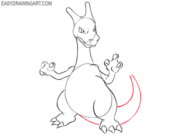 how to draw a little charizard