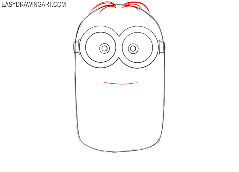 how to draw a minion by steps