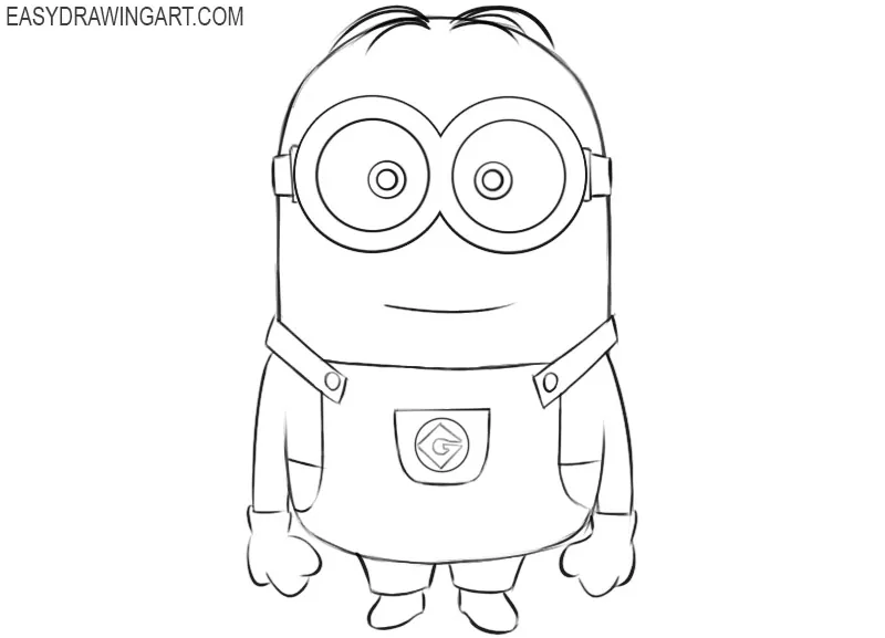 how to draw a minion in steps