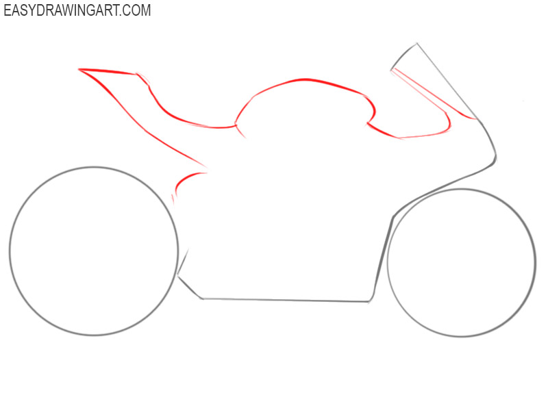 how to draw a motorcycle for beginners 