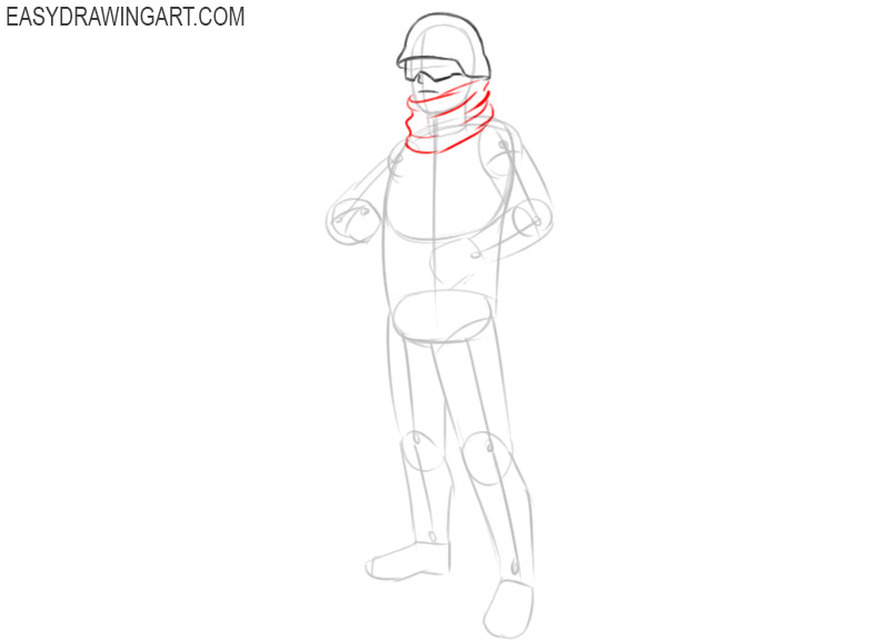 how to draw a soldier drawing