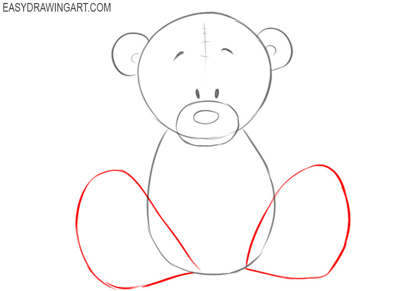 how to draw a teddy bear for beginners