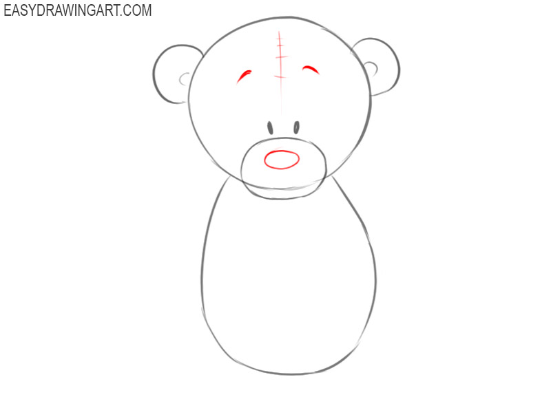 how to draw a teddy bear step by step easy
