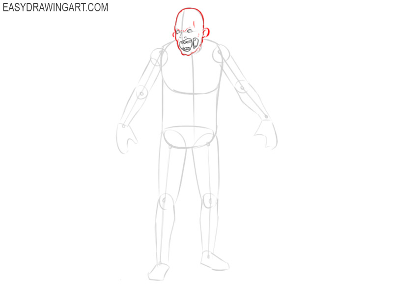 how to draw a zombie really easy