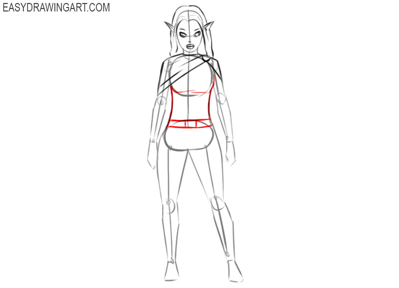 how to draw an elf easy step by step