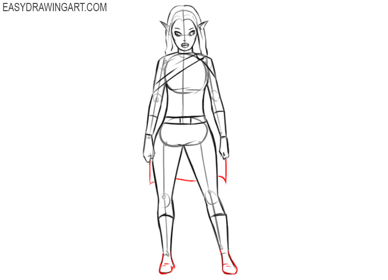 how to draw an elf simple 