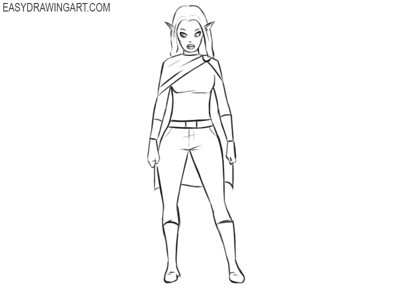how to draw an elf tutorial