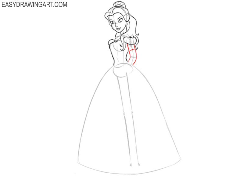 how to draw belle disney