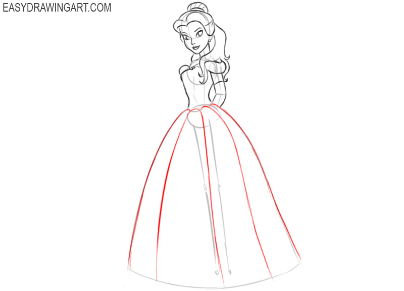 how to draw belle drawing