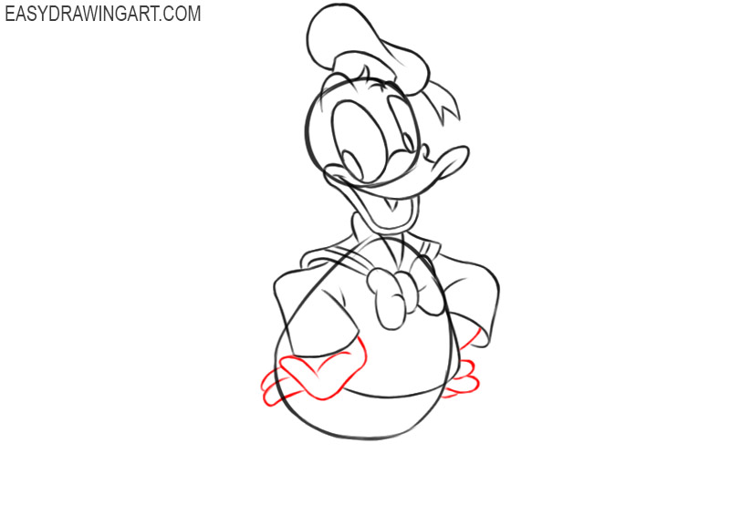 how to draw cartoon characters donald duck 