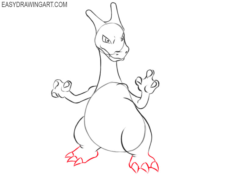 how to draw charizard in easy way