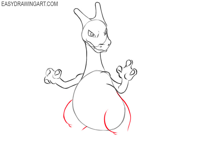 how to draw charizard in steps 