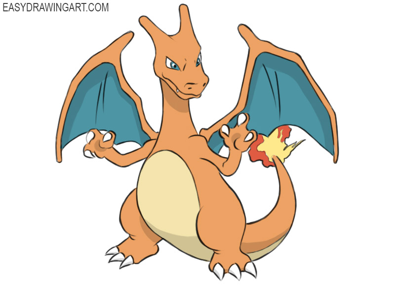 how to draw charizard