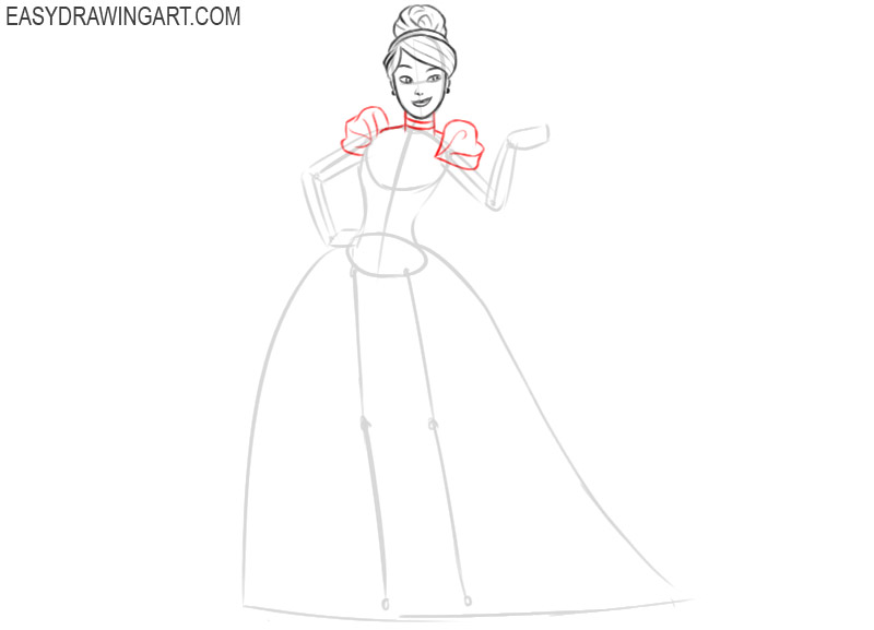 how to draw cinderella for beginners