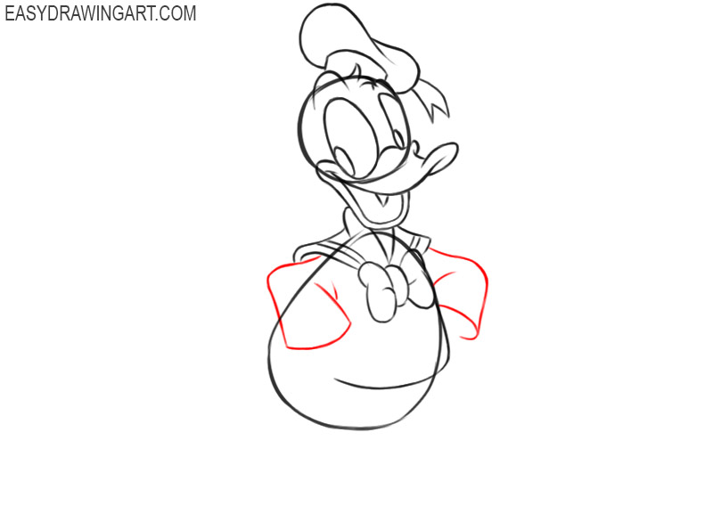 how to draw cute donald duck 