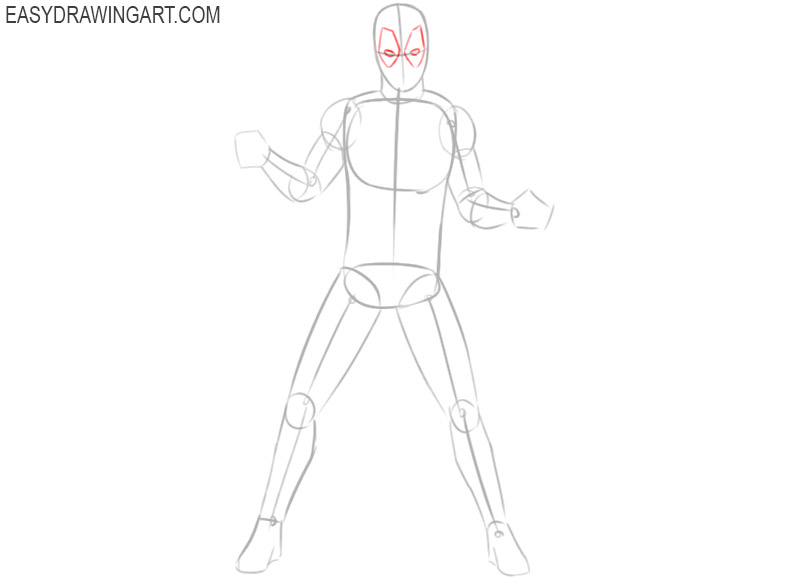 how to draw deadpool comic style