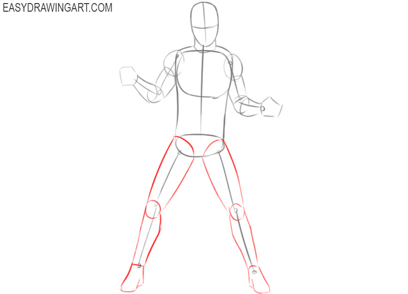 how to draw deadpool full body step by step easy