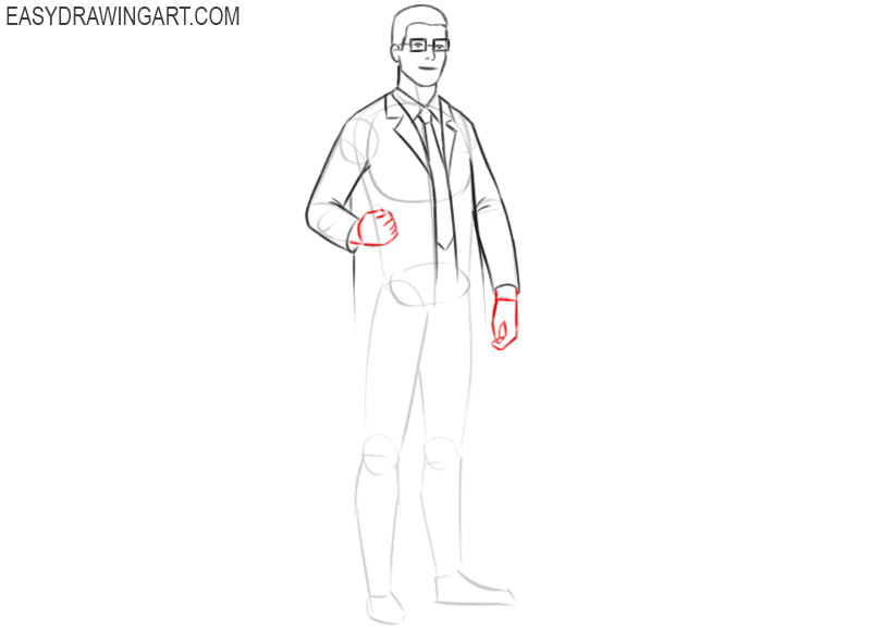 how to draw doctor picture step by step