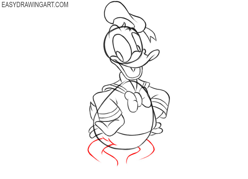 how to draw donald duck easy step by step