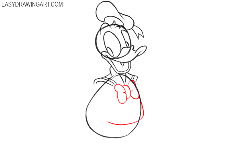 how to draw donald duck for beginners