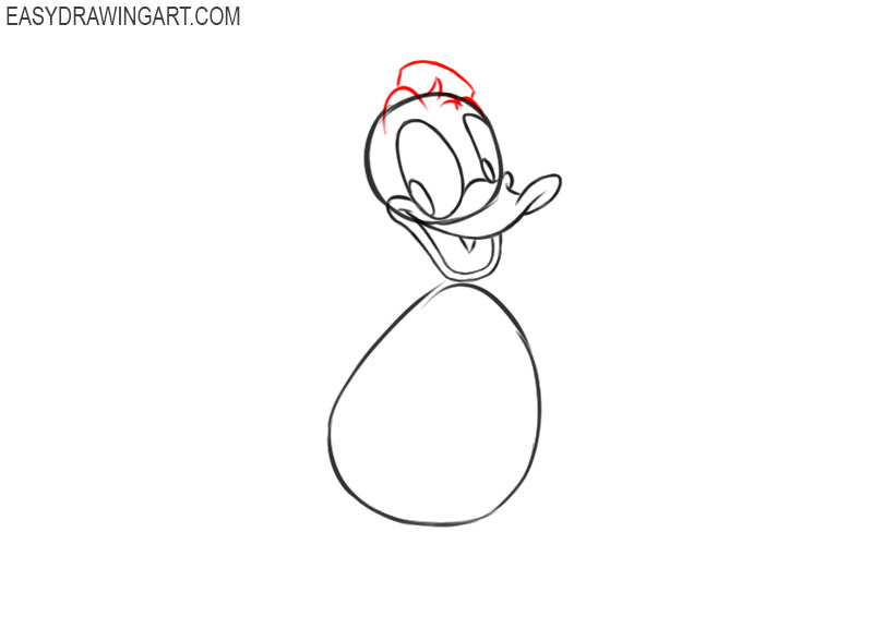 how to draw donald duck step by step easy