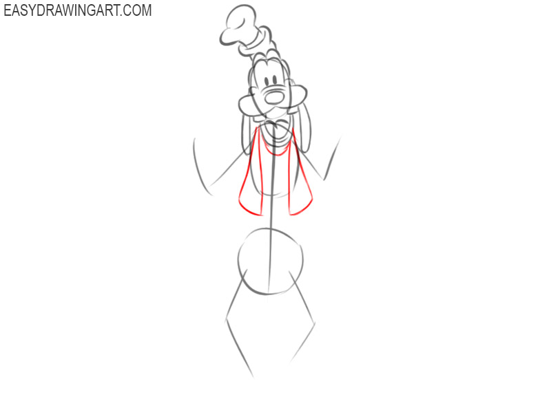 how to draw goofy easy