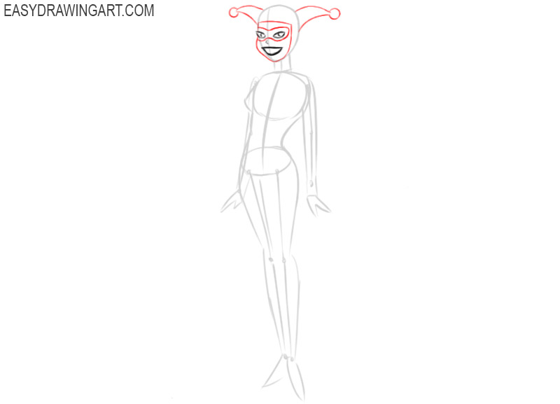 how to draw harley quinn basic