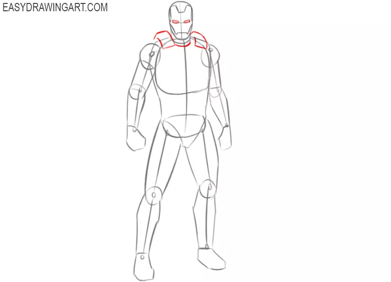 how to draw iron man cute