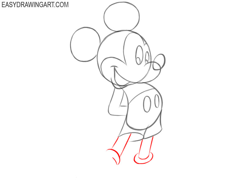  how to draw mickey mouse cartoon