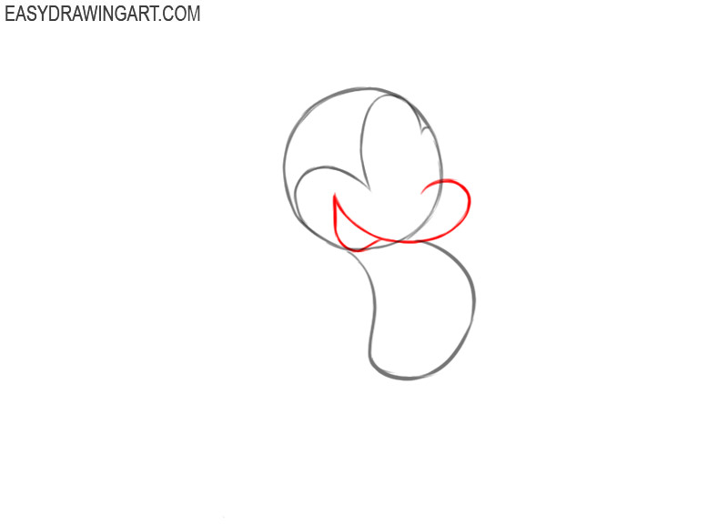 how to draw mickey mouse e