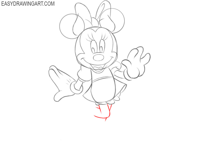 how to draw minnie mouse coloring pages