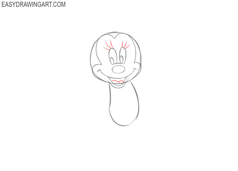 how to draw minnie mouse cute and easy