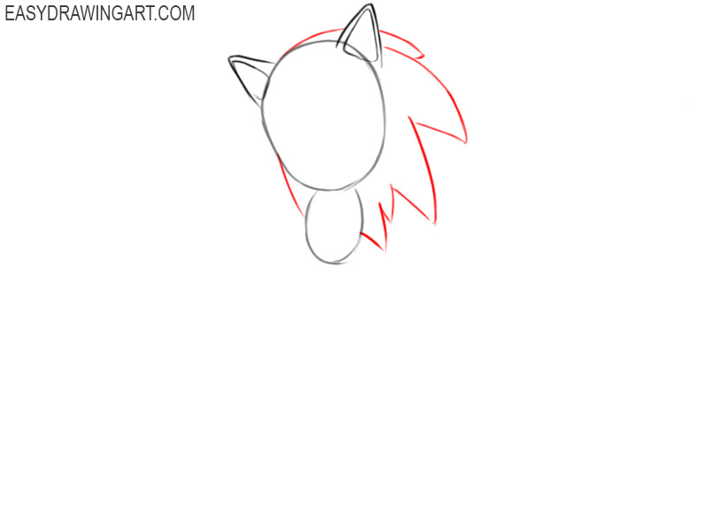 how to draw sonic the hedgehog running step by step easy