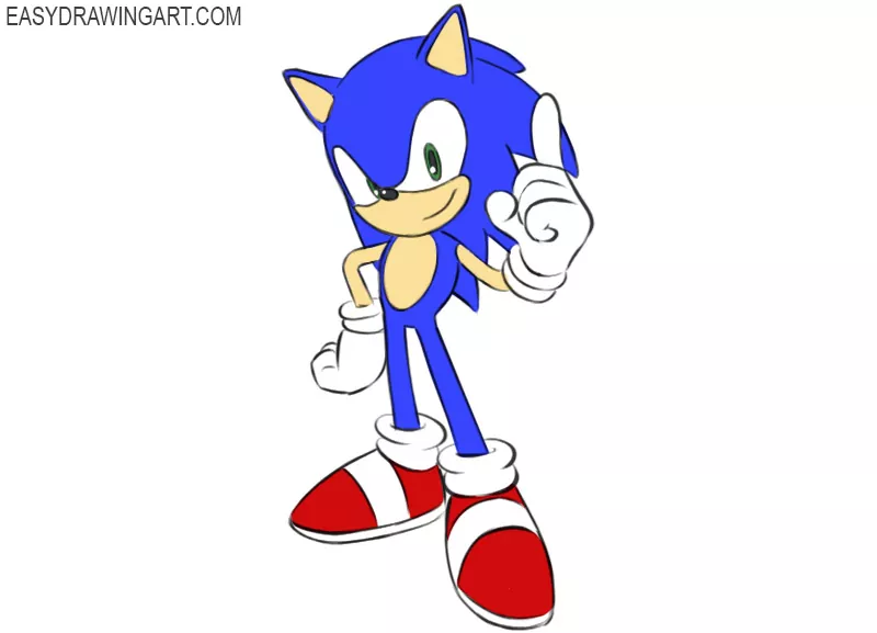 how to draw sonic the hedgehog