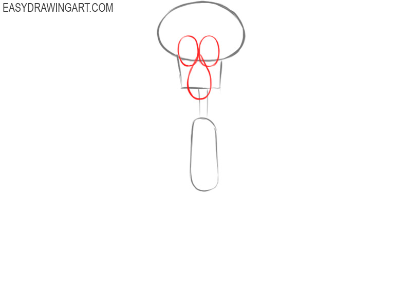 how to draw squidward easy step by step