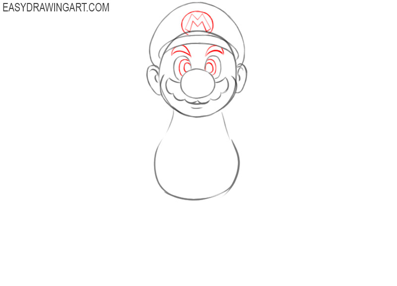 how to draw super mario easy
