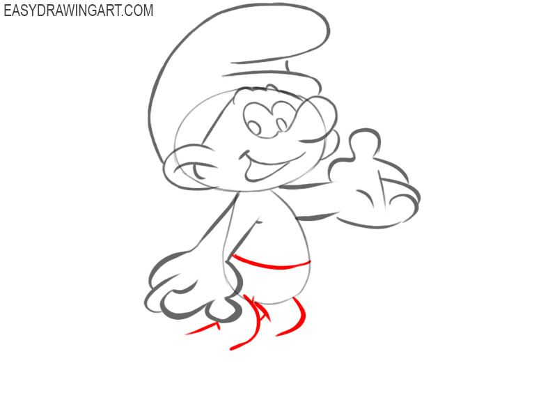  smurf drawing easy
